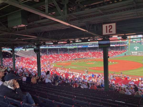 Fenway Park, section: Grandstand 12, row: 18, seat: 7