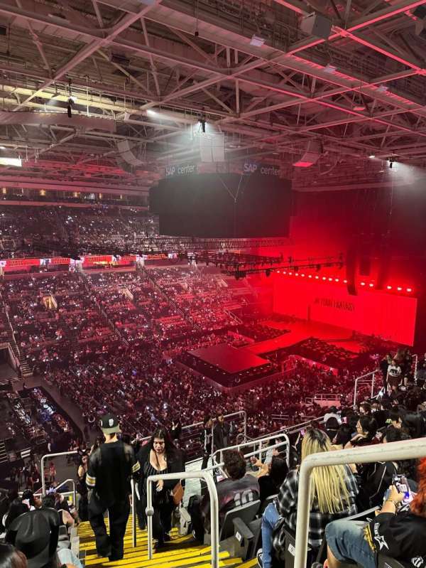 SAP Center, section: 204, row: 12, seat: 1