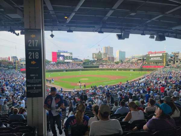 Wrigley Field, section: 218, row: 12, seat: 1