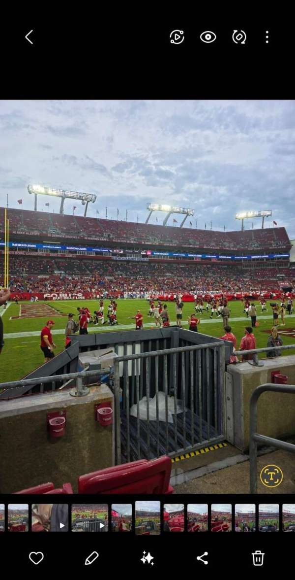 Raymond James Stadium, section: 106, row: C, seat: 20