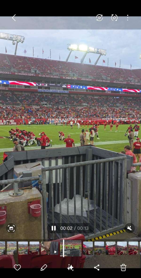 Raymond James Stadium, section: 106, row: C, seat: 20