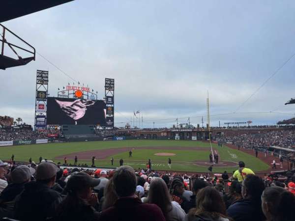 Oracle Park, section: 121, row: 32, seat: 1