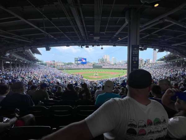 Wrigley Field, section: 217, row: 12, seat: 21