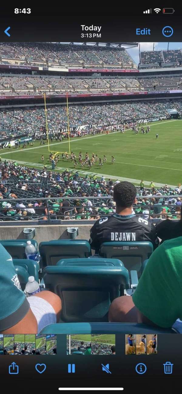 Lincoln Financial Field, section: 132, row: 38, seat: 12