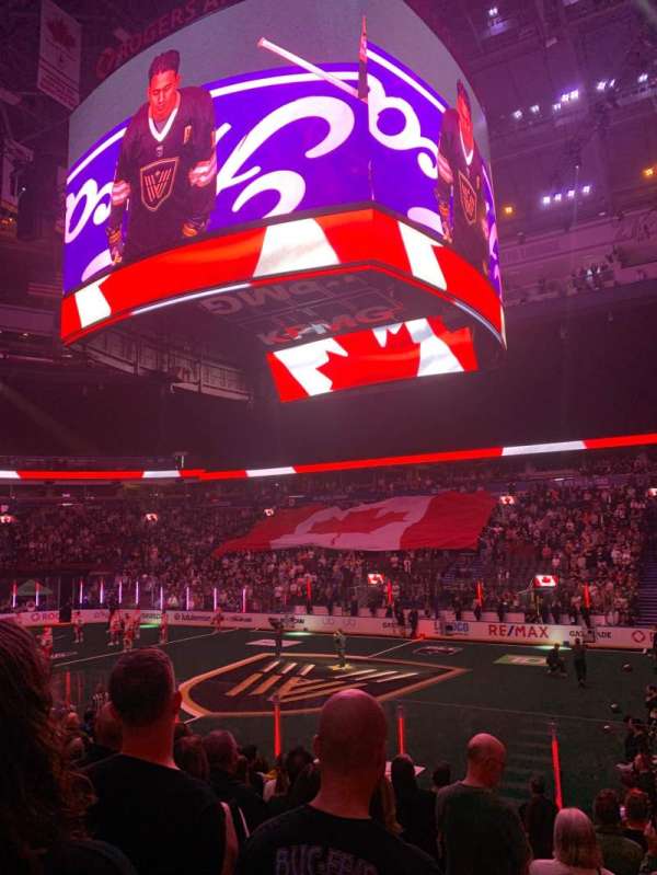 Rogers Arena, section: 105, row: 13, seat: 5