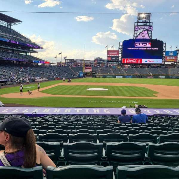 Coors Field, section: 124, row: 21, seat: 7