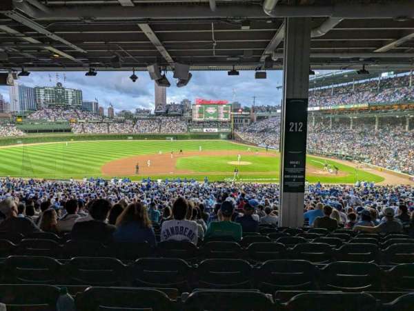 Wrigley Field, section: 212, row: 15, seat: 12