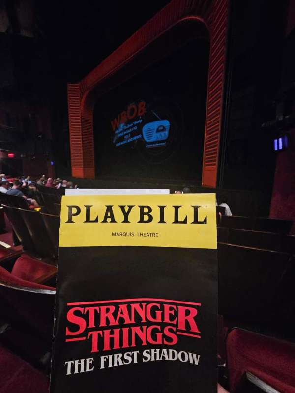 Marquis Theatre, section: Orchestra R, row: G, seat: 14