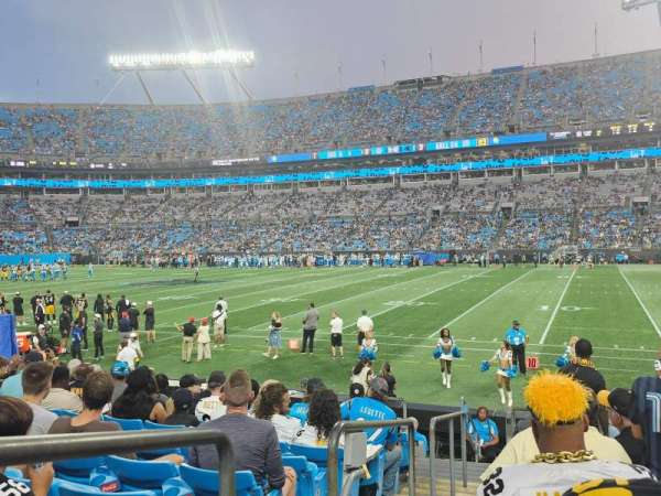 Bank of America Stadium, section: 108, row: 9, seat: 15