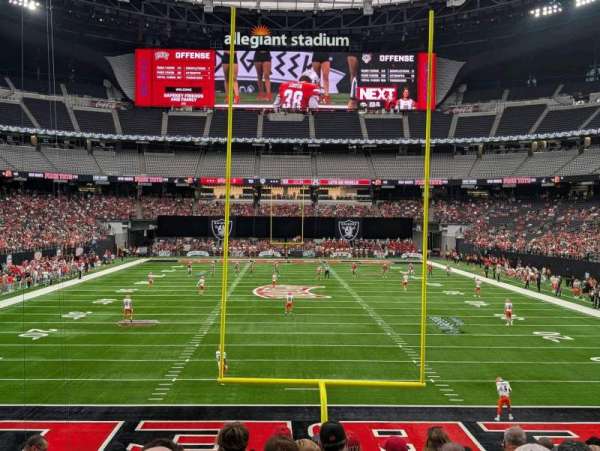 Allegiant Stadium, section: 101, row: 18, seat: 15