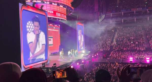 The O2, London, section: 101, row: M, seat: 39