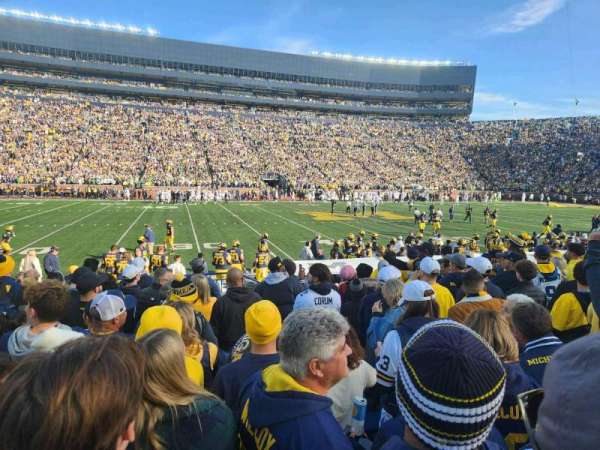Michigan Stadium, section: 25, row: 19, seat: 12