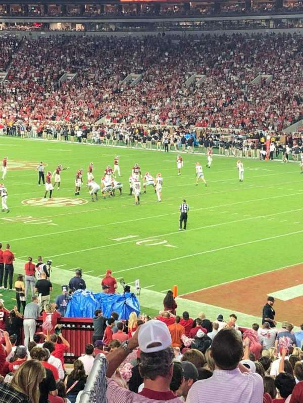 Bryant-Denny Stadium, section: A, row: 29, seat: 15