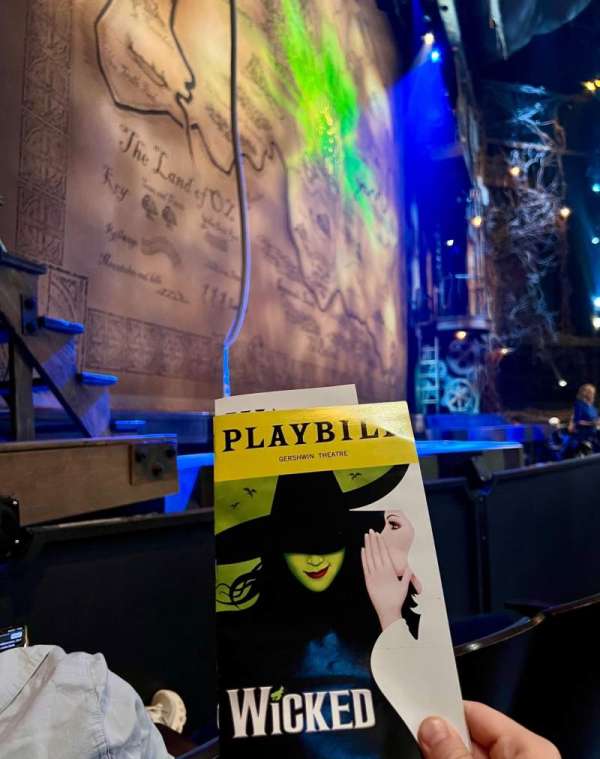 Gershwin Theatre, section: Orchestra L, row: CC, seat: 7