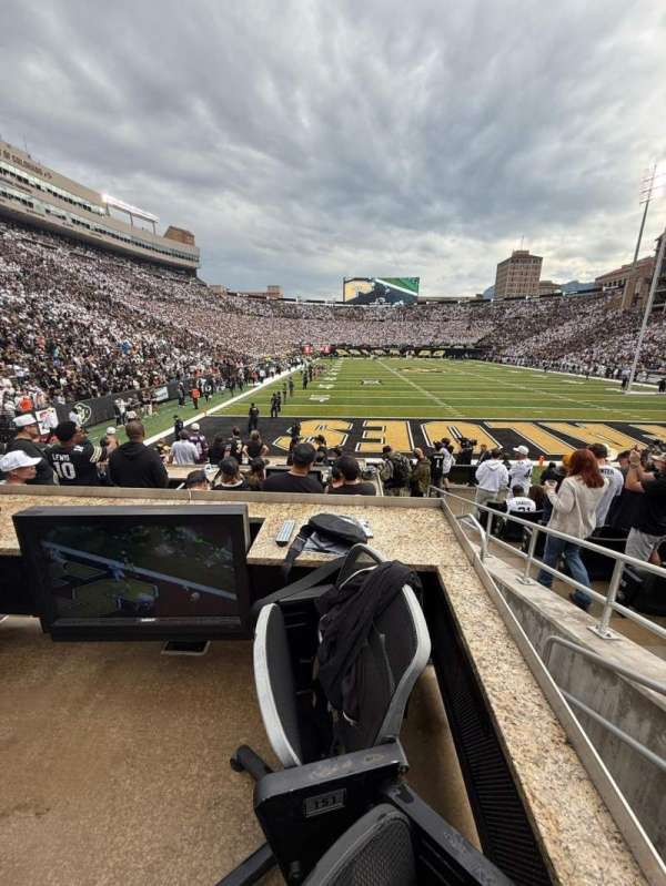 Folsom Field, section: 151, row: 1, seat: 2