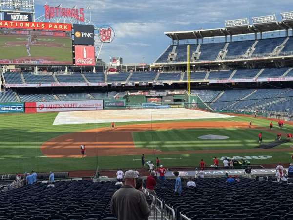 Nationals Park, section: 115, row: WW, seat: 1