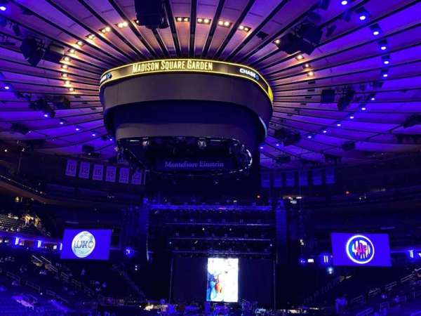 Madison Square Garden, section: 3, row: 19, seat: 4