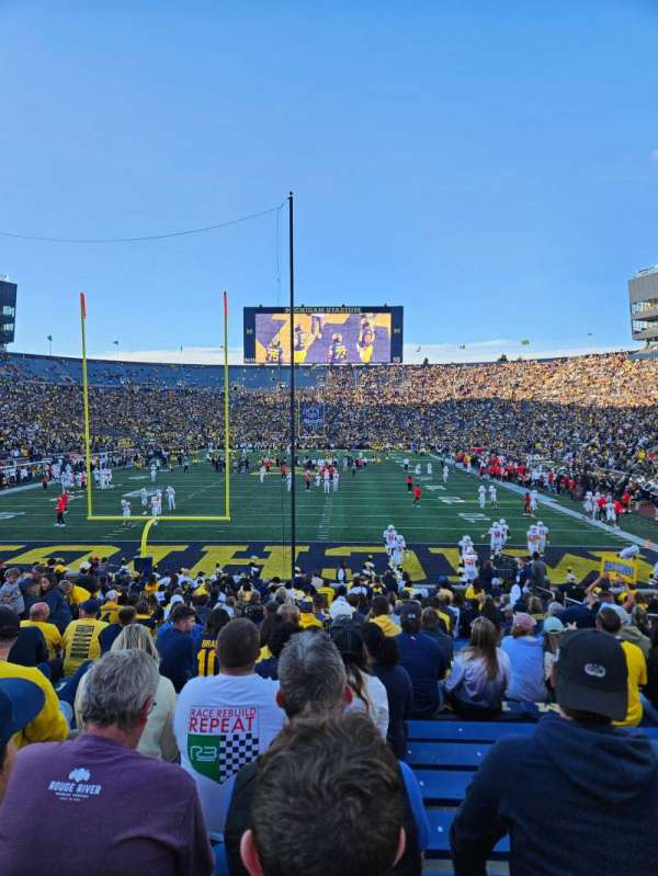 Michigan Stadium, section: 11, row: 27, seat: 1