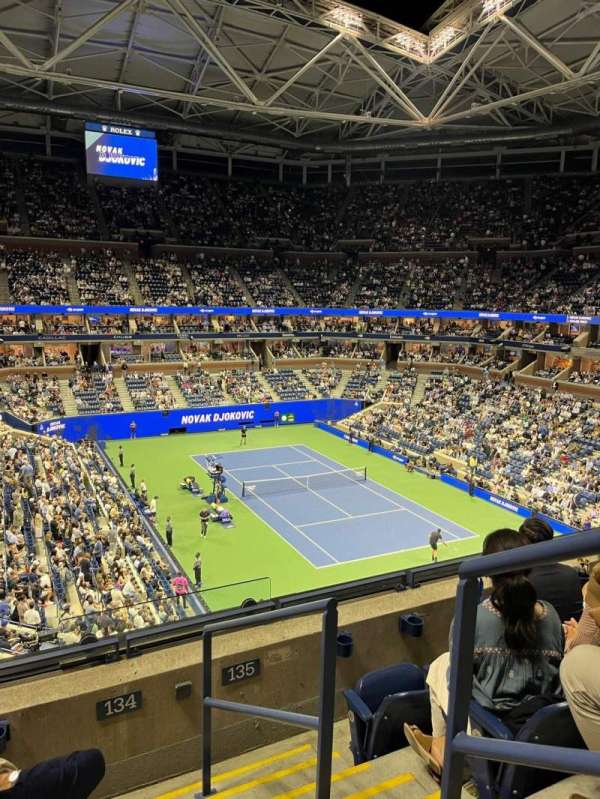Arthur Ashe Stadium, section: 134, row: D, seat: 12