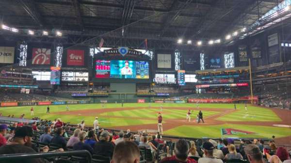 Chase Field, section: K, row: L, seat: 15