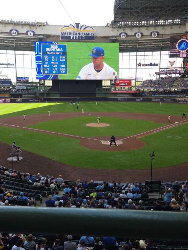 American Family Field, section: 219, row: 1, seat: 14