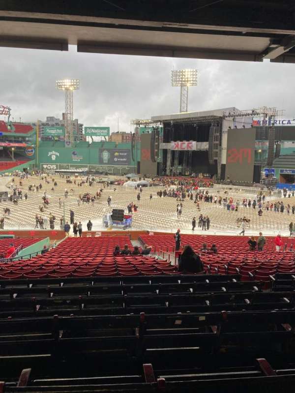 Fenway Park, section: outfield grandstand 10, row: 9, seat: 6