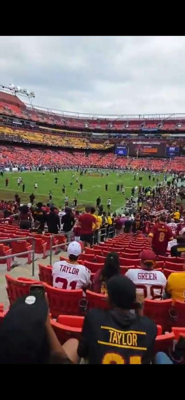Northwest Stadium, section: 108, row: 22, seat: 13
