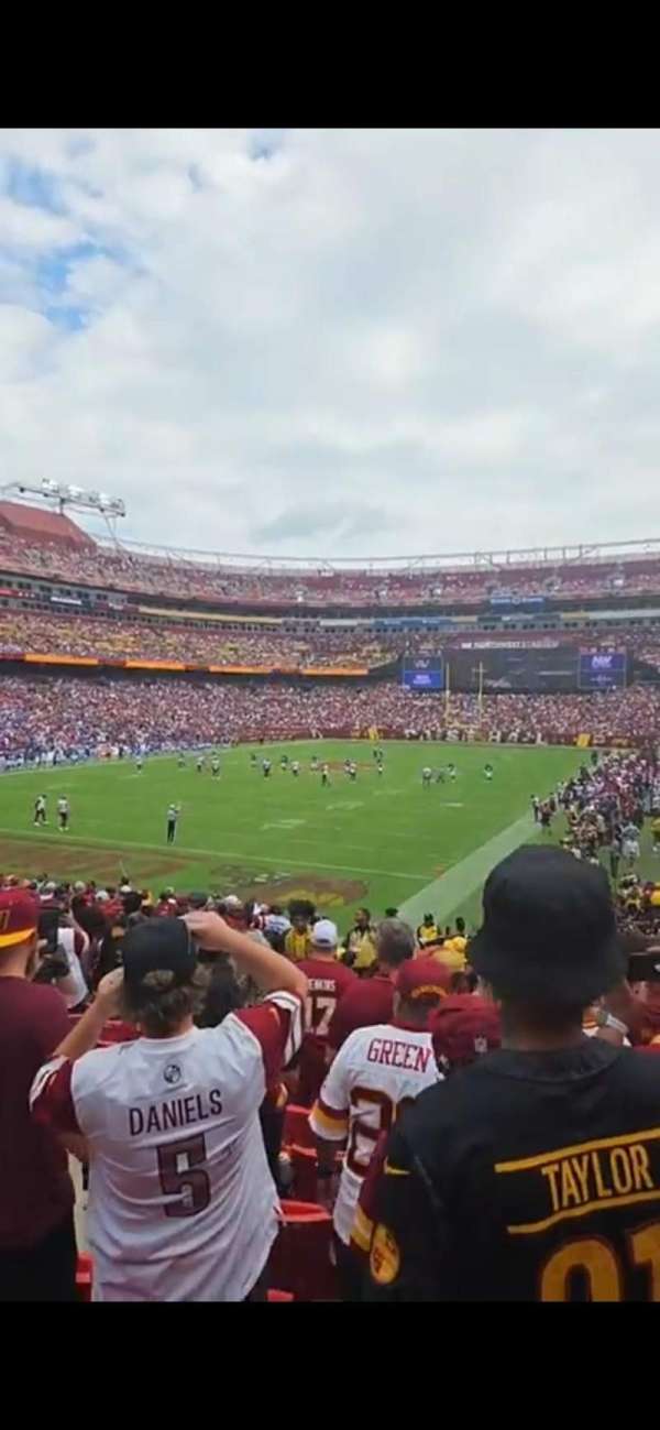 Northwest Stadium, section: 108, row: 22, seat: 13