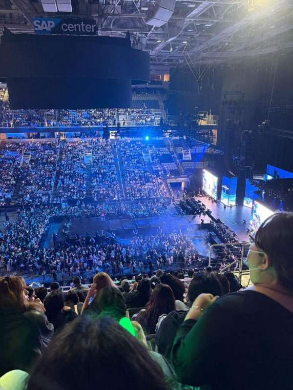 SAP Center, section: 201, row: 10, seat: 8