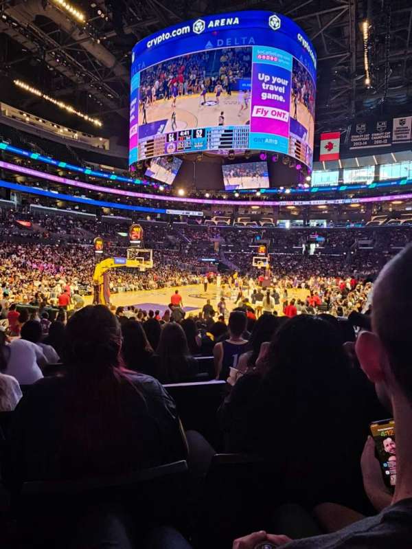 Crypto.com Arena, section: 105, row: 9, seat: 6