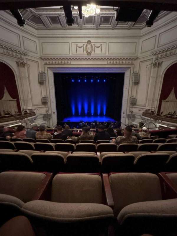 Wilbur Theatre, section: Mezzanine C, row: F, seat: 107
