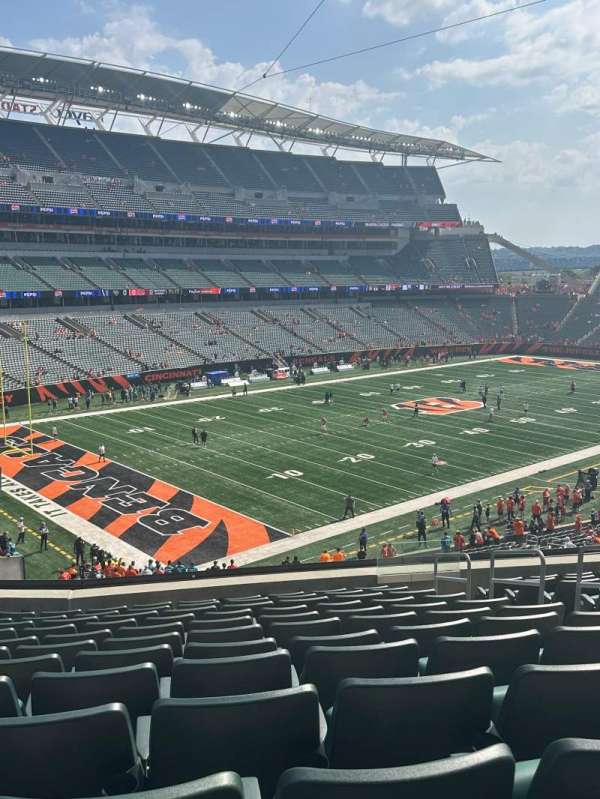 Paycor Stadium, section: 218, row: 12, seat: 5