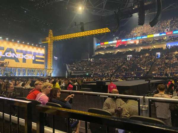 The O2, London, section: 102, row: c, seat: 62