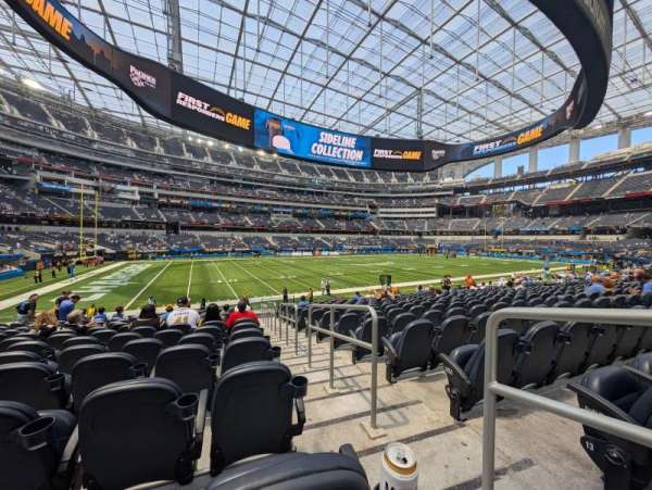 Sofi stadium, section: C128, row: 14, seat: 1