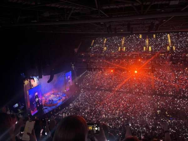 The O2, London, section: 404, row: m, seat: 528
