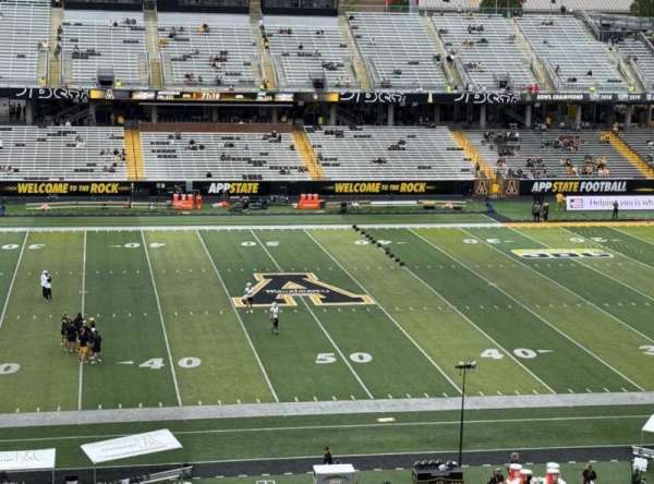 Kidd Brewer Stadium, section: 203, row: FFF, seat: 30