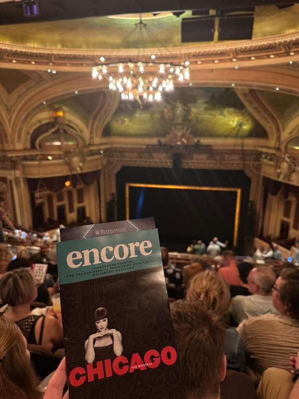 Hippodrome Theatre, section: Center Upper Balcony, row: R, seat: 415