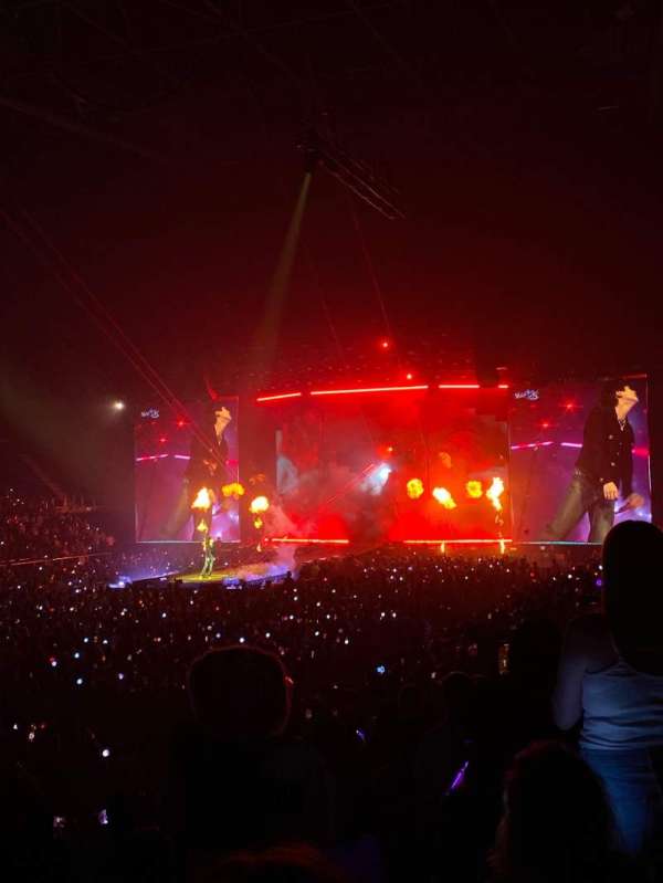 The O2, London, section: 109, row: m, seat: 61