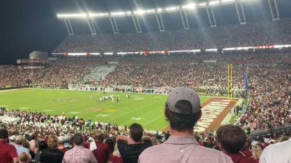 Williams-Brice Stadium, section: 9, row: 50, seat: 20