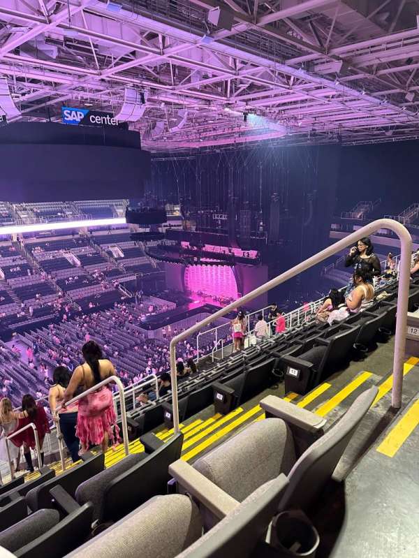 SAP Center, section: 203, row: 13, seat: 3