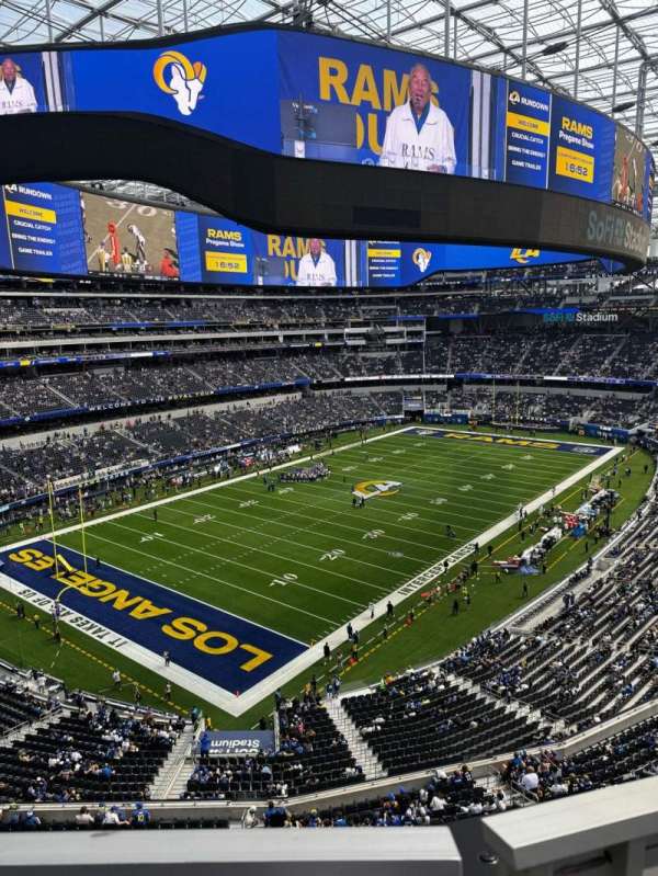 SoFi Stadium, section: 314, row: 1, seat: 5