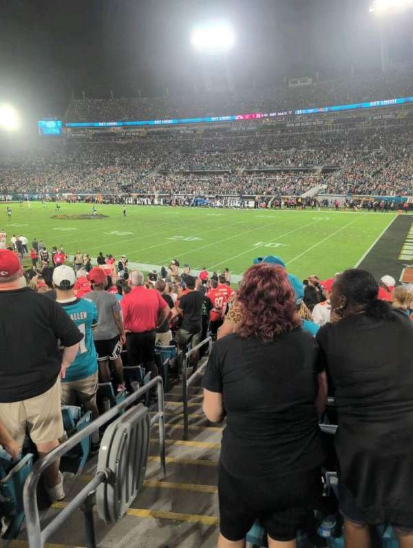 EverBank Stadium, section: 131, row: R, seat: 19