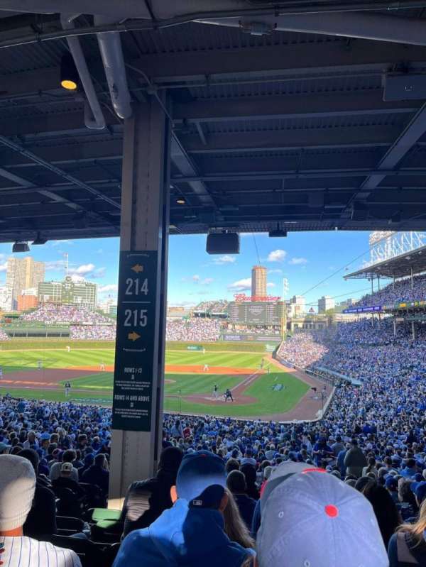 Wrigley Field, section: 215, row: 13, seat: 5