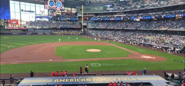 American Family Field, section: 224, row: 1, seat: 16