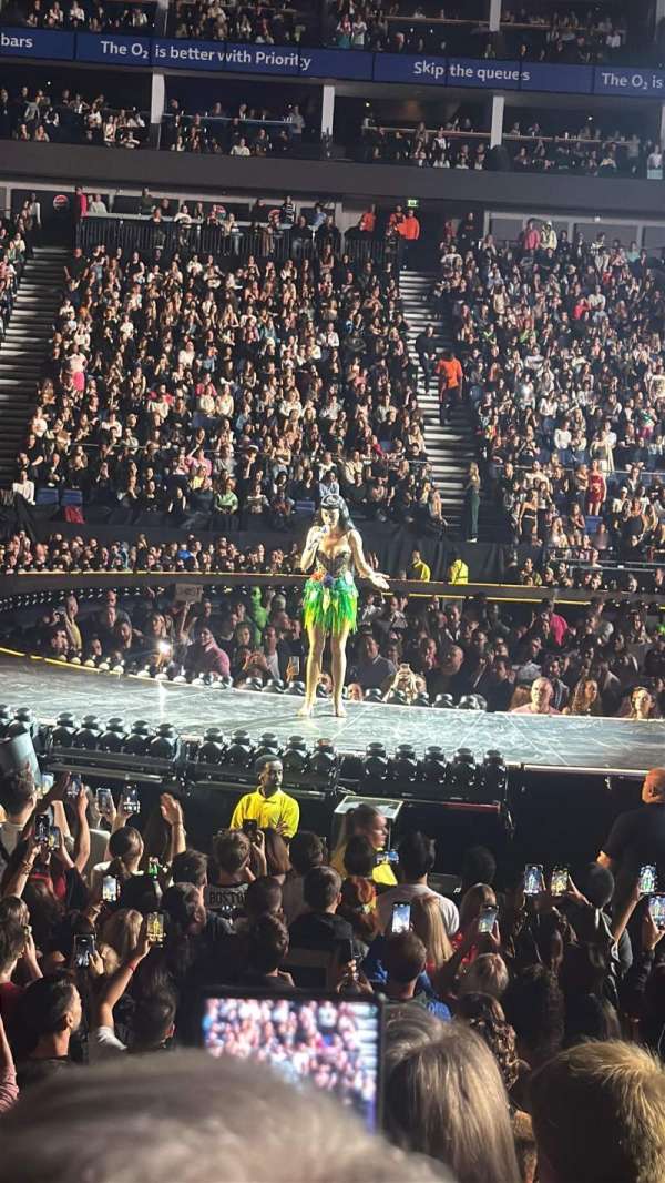 The O2, London, section: 111, row: J, seat: 330