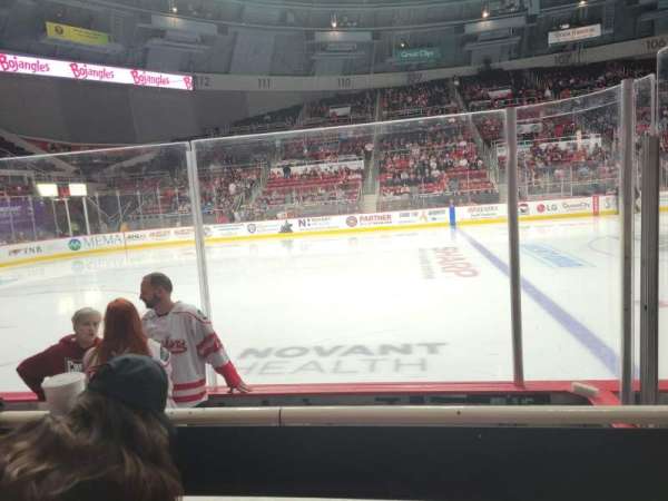 Bojangles' Coliseum, section: 122, row: B, seat: 11