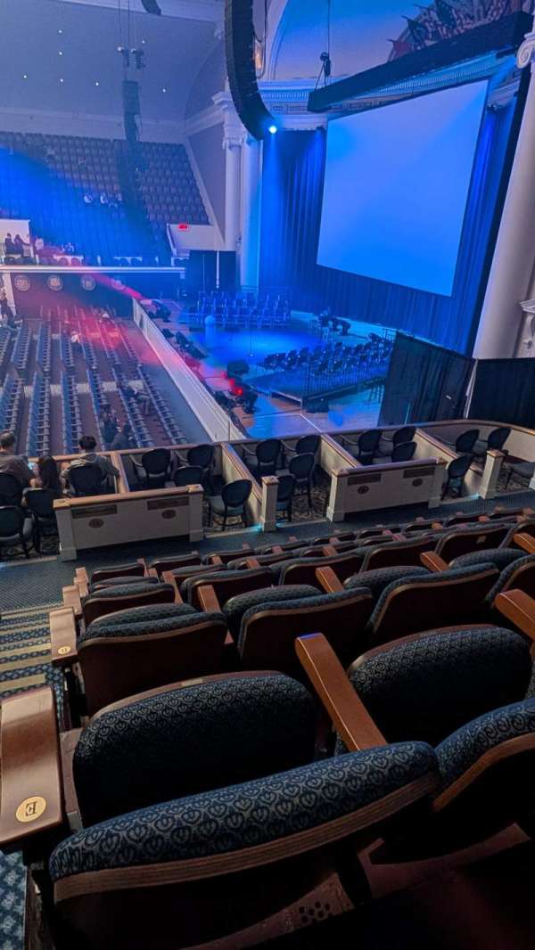 DAR Constitution Hall, section: B, row: F, seat: 1