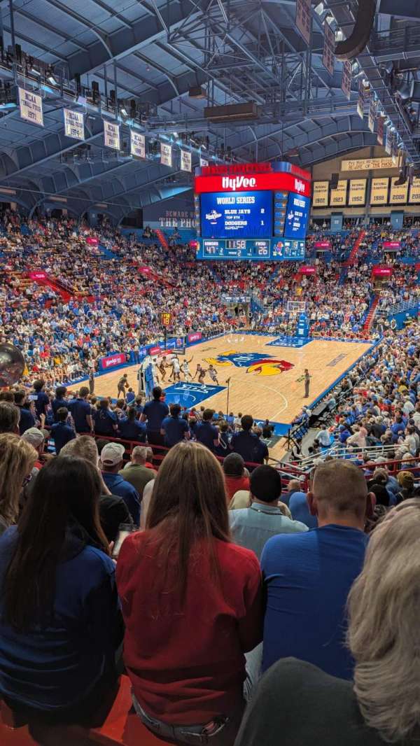Allen Fieldhouse, section: 10, row: 12, seat: 8
