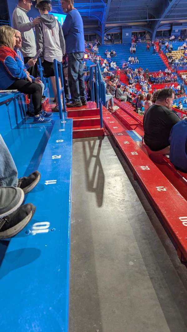 Allen Fieldhouse, section: 10, row: 12, seat: 8