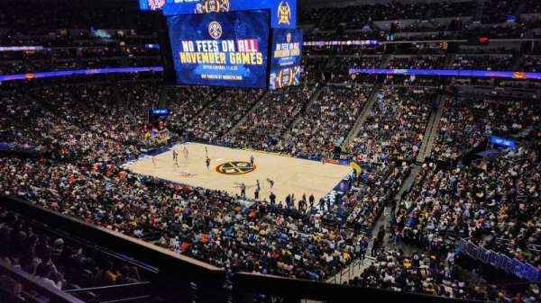 Ball Arena, section: 375, row: 1, seat: 9